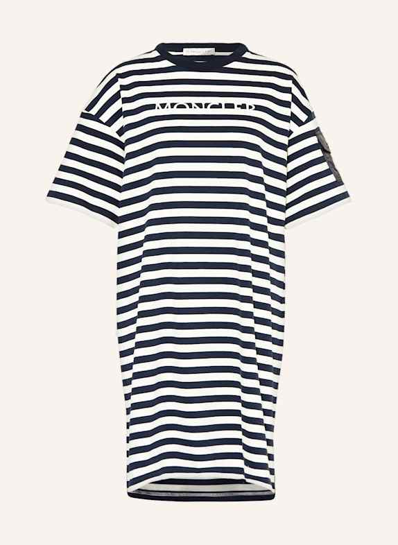 MONCLER Jerseykleid CREME/ DUNKELBLAU