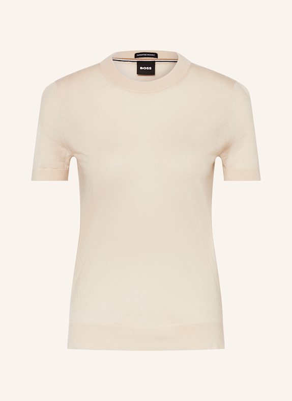BOSS Dzianinowa koszulka FALYSSIASI KREMOWY