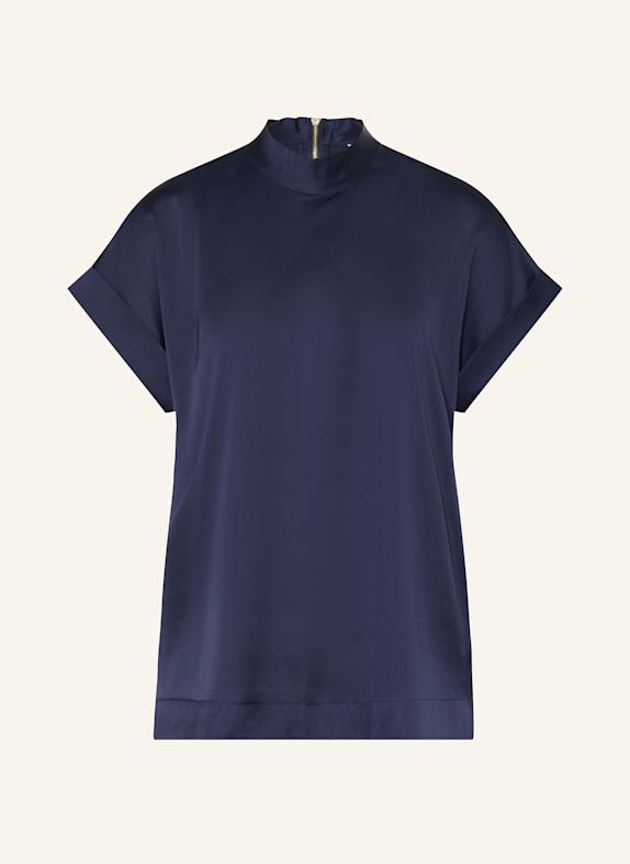 DANTE6 Blusenshirt OPIUM aus Satin DUNKELBLAU
