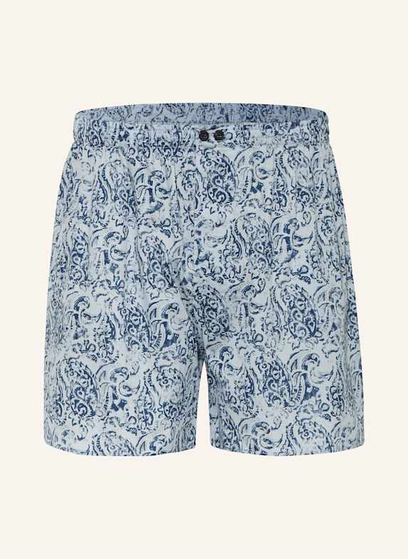 zimmerli Web-Boxershorts COTTON SATEEN PRINT HELLBLAU/ BLAU