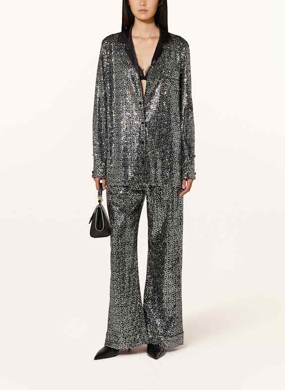 DOLCE & GABBANA Marlene broek met pailletten ZWART / ZILVER