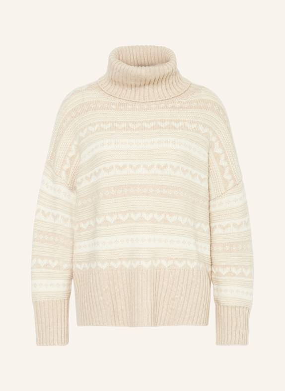 KUJTEN Turtleneck sweater LOULOU in cashmere NUDE/ CREAM