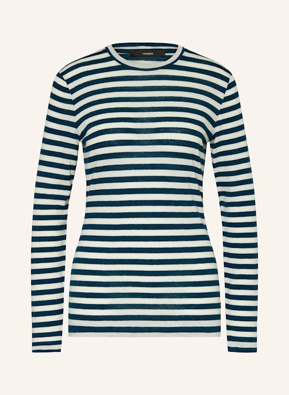 windsor. Longsleeve PETROL/ WEISS