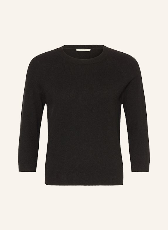 lilienfels Cashmere-Pullover mit 3/4-Arm SCHWARZ