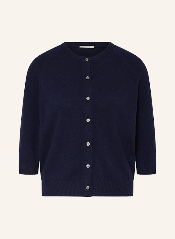 lilienfels Strickjacke aus Cashmere mit 3/4-Arm DUNKELBLAU
