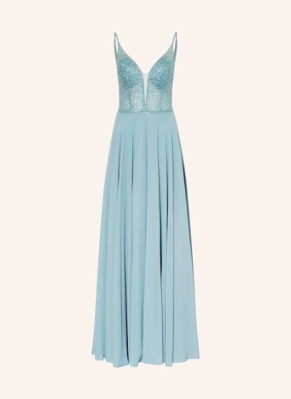 Hey Kyla Abendkleid mit Pailetten und Schmucksteinen HELLBLAU