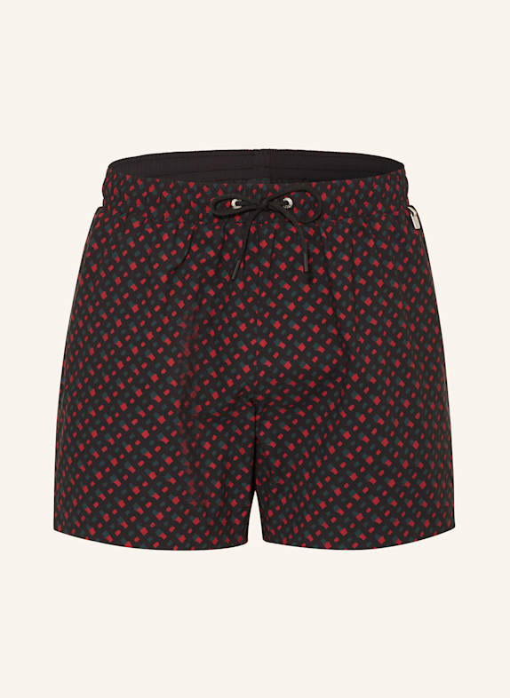 BOSS Badeshorts MANU SCHWARZ/ DUNKELROT/ DUNKELGRÜN