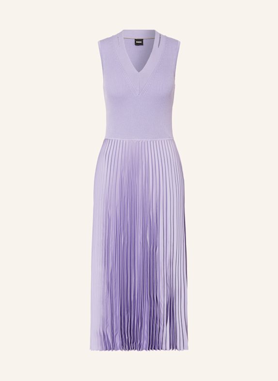 BOSS Dress FARARA in mixed materials LIGHT PURPLE