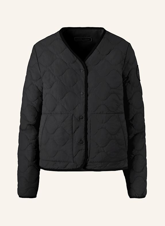 CANADA GOOSE Oboustranná prošívaná bunda ANNEX TMAVĚ ŠEDÁ