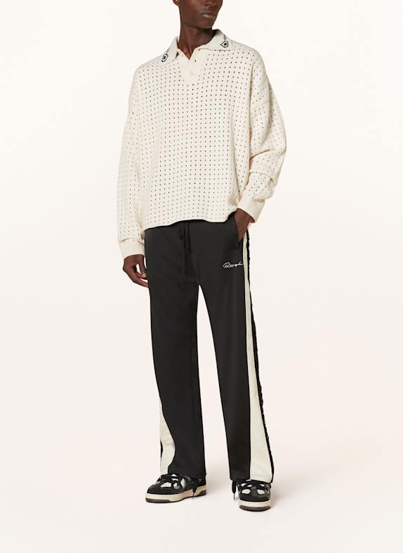 rough. Gebreid poloshirt CRÈME
