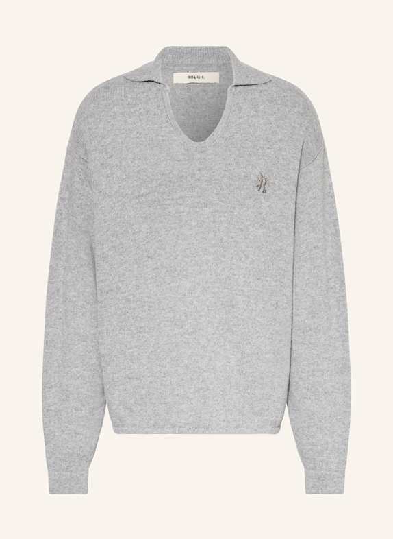 rough. Strick-Poloshirt GRAU