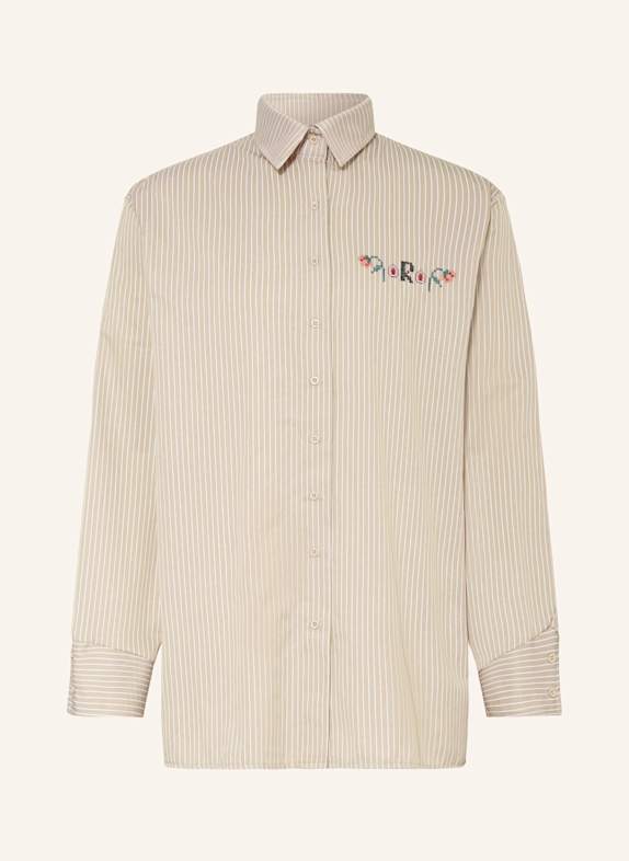 rough. Hemd Comfort Fit BEIGE/ WEISS