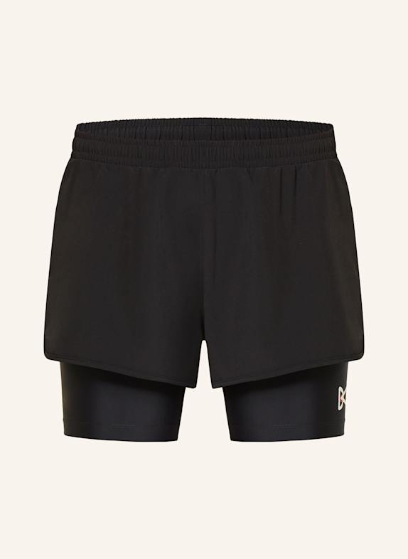 District Vision 2-in1-Laufshorts TRAIL SCHWARZ