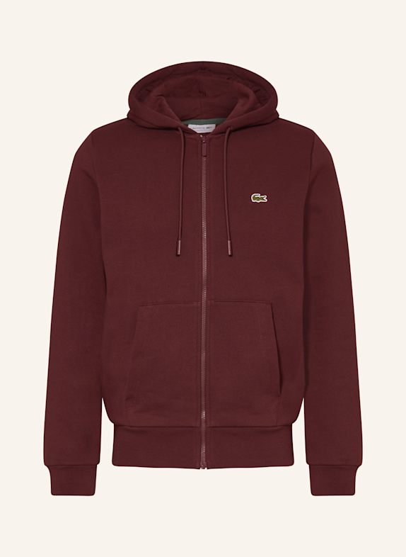 LACOSTE Sweatjacke DUNKELROT