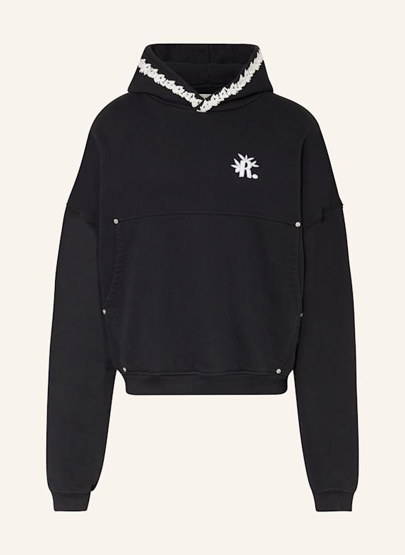 rough. Oversized-Hoodie SCHWARZ
