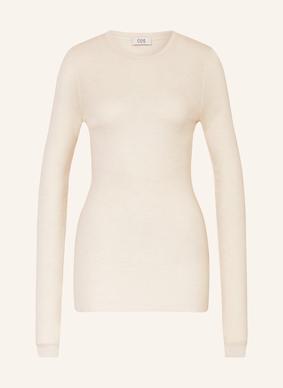 COS Monki Ambidextra knit sweater in navy blue ECRU