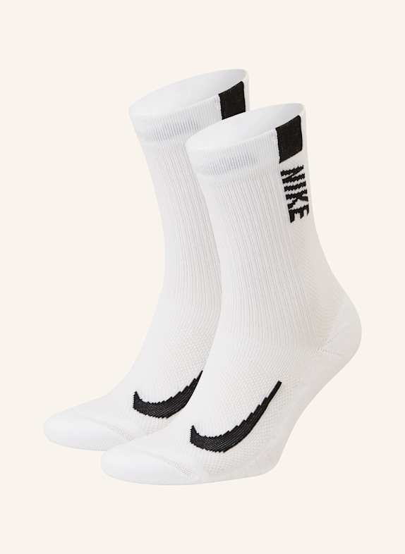 Nike 2er-Pack Laufsocken MULTIPLIER 100 WHITE/BLACK