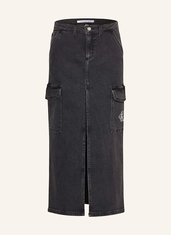 Calvin Klein Cargo-Jeansrock DUNKELGRAU