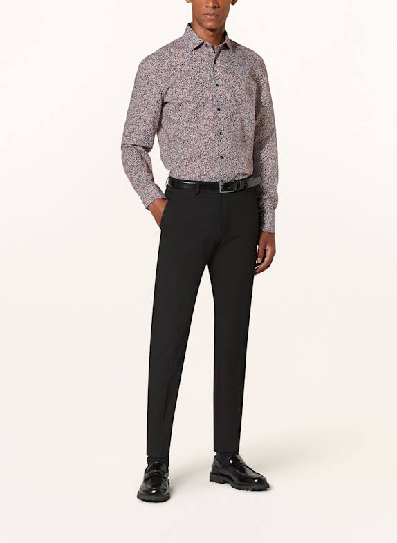 OLYMP Hemd Luxor modern fit LILA / WEISS / DUNKELORANGE