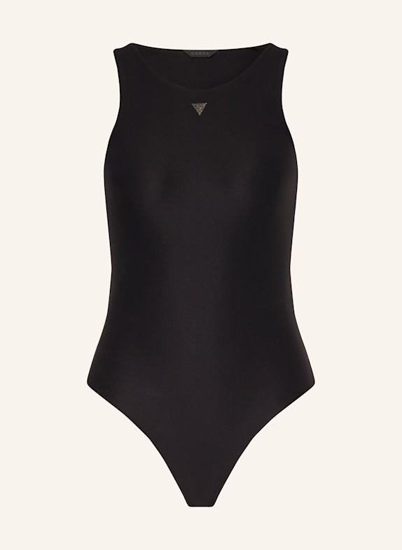 GUESS AMIRA jersey dress with cut-out BLACK