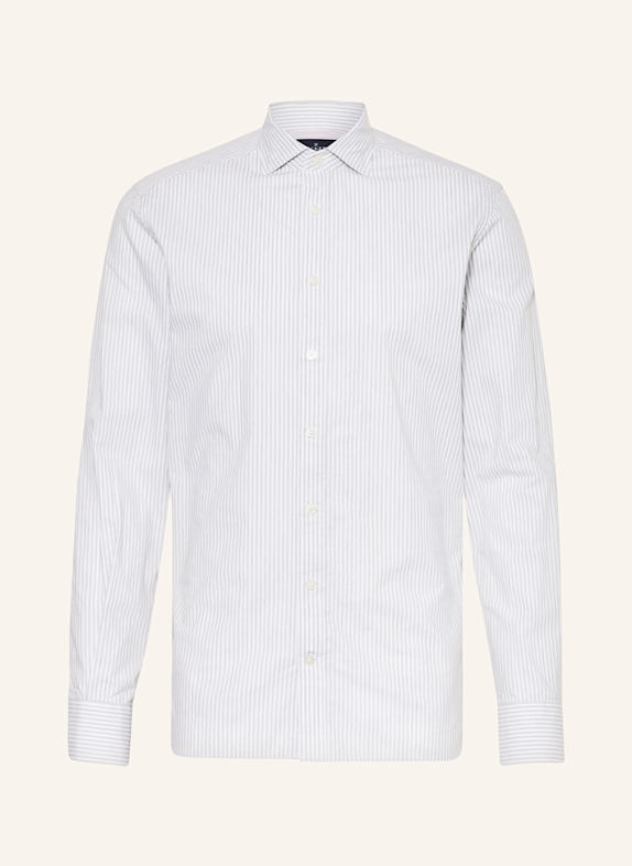 HACKETT LONDON Freizeithemd MELANGE BENGAL STRIPE WEISS/ HELLGRÜN