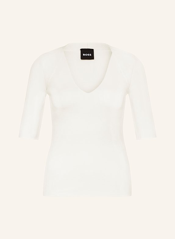 BOSS Strickshirt FEZANIA WEISS