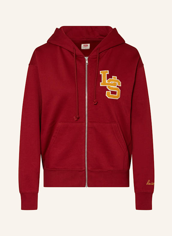 Levi's® Sweatjacke HERITAGE DUNKELROT