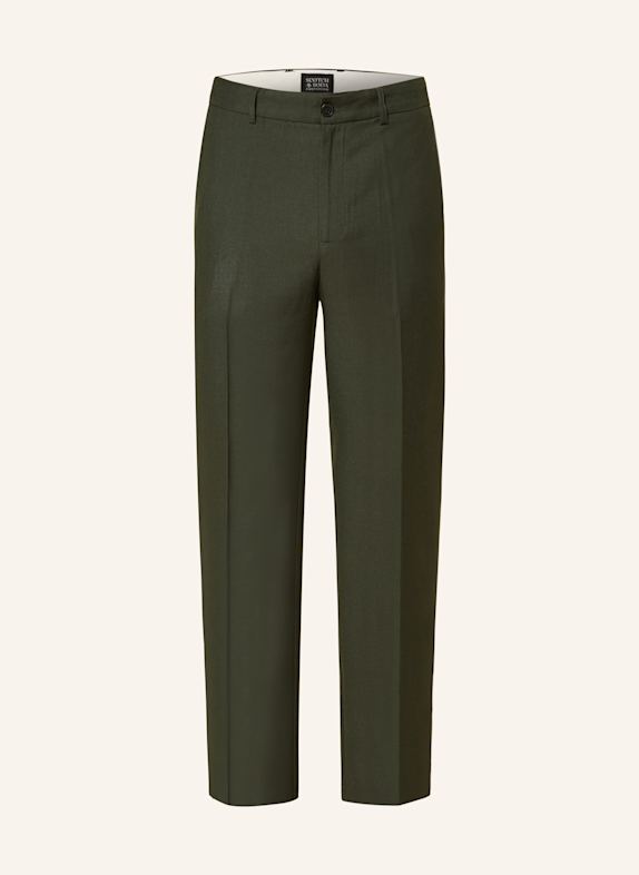 SCOTCH & SODA Straight džíny THE RIPPLE TMAVĚ ZELENÁ