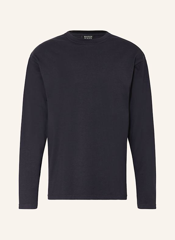 SCOTCH & SODA Tričko s dlouhým rukávem ČERNÁ