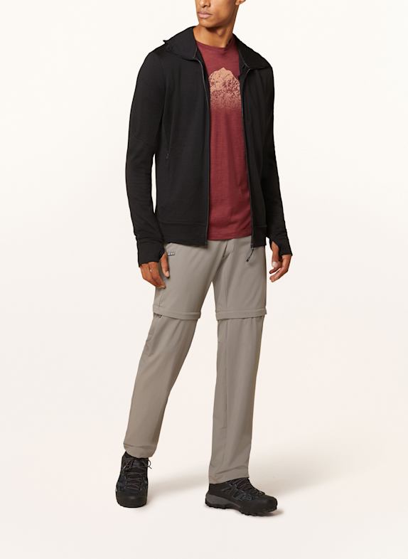 icebreaker Midlayer-jas MERINO 260 QUANTUM IV ZWART