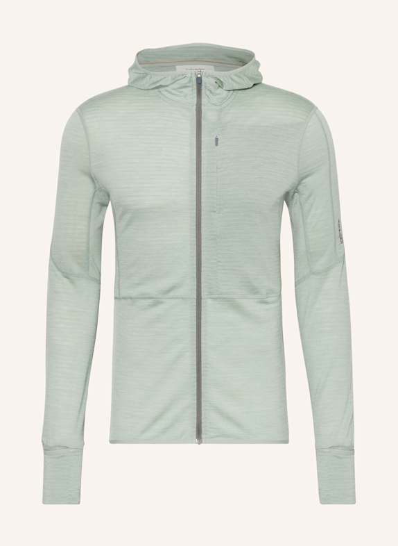 icebreaker Kurtka jako warstwa środkowa MERINO BLEND REALFLEECE™ DESCEDER z dodatkiem wełny merino JASNOZIELONY