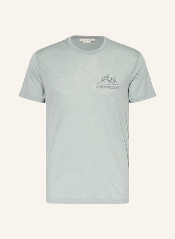 icebreaker T-shirt MERINO 150 TECH LITE III JASNOZIELONY/ CZARNY