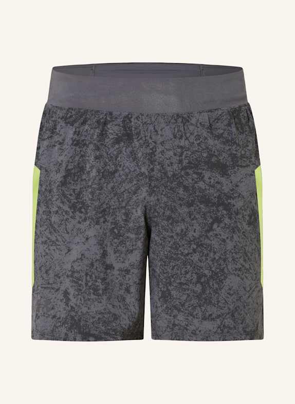UNDER ARMOUR Szorty do biegania 2 w 1 UA LAUNCH ELITE CZIEMNOSZARY/ SZARY/ JASNOZIELONY