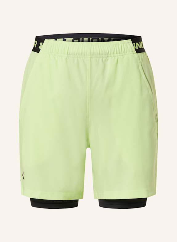 UNDER ARMOUR Szorty treningowe 2 w 1 UA VANISH WOVEN JASNOZIELONY