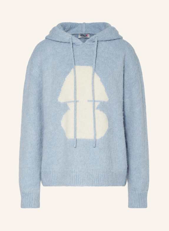 AUTRY Strick-Hoodie BLAUGRAU/ ECRU