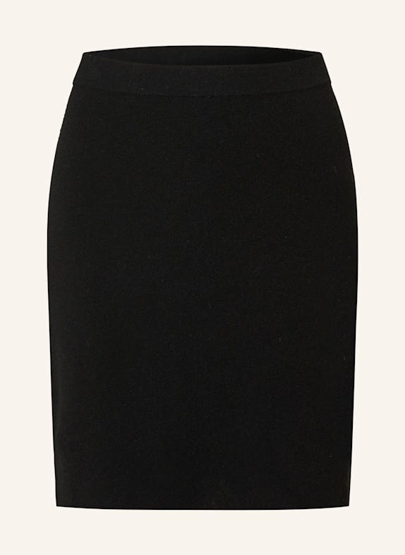 lilienfels Strickrock mit Cashmere SCHWARZ