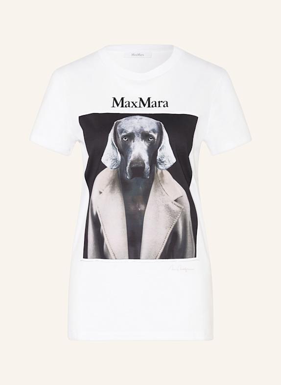 Max Mara T-shirt CIPRIA WHITE/ BLACK/ LIGHT GRAY
