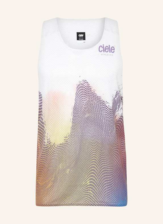 ciele athletics Tank top ELITE BIAŁY/ LILA/ CIEMNOŻÓŁTY