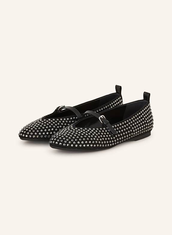 JW ANDERSON Mary-Jane-Ballerinas mit Schmucksteinen SCHWARZ