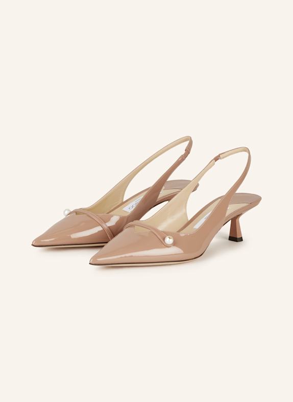 JIMMY CHOO Slingback pumps AMITA 45 NUDE