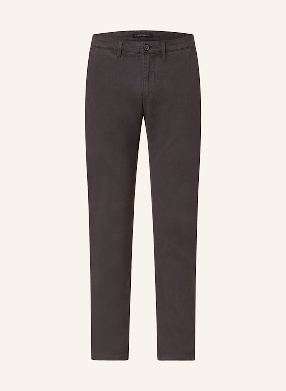 STROKESMAN'S Chinosy z piki slim fit CZIEMNOSZARY