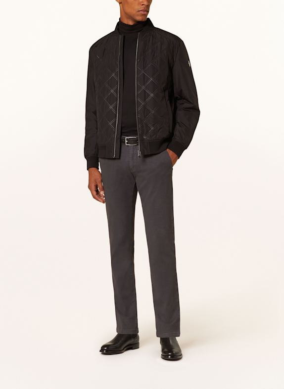 STROKESMAN'S Piqué-Chino Slim Fit GRI ÎNCHIS