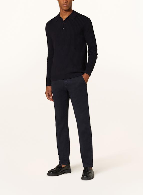 STROKESMAN'S Piqué-Chino Slim Fit ALBASTRU ÎNCHIS