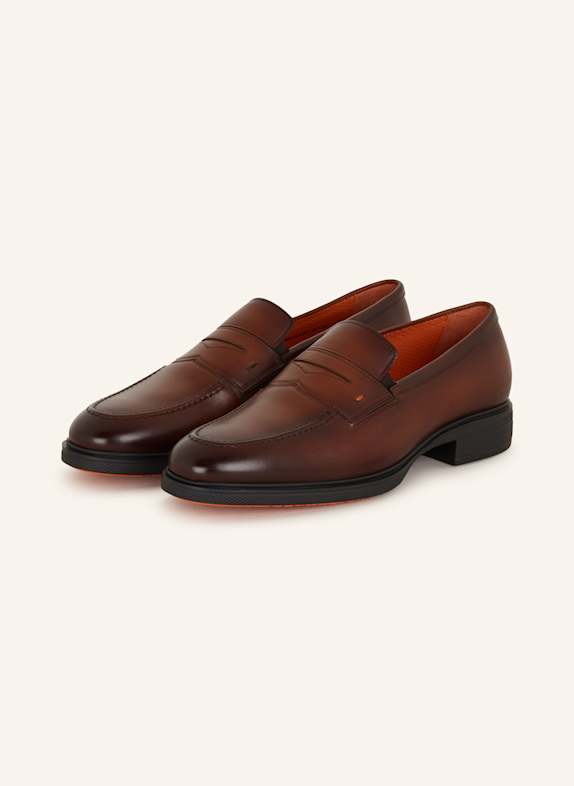 Santoni Loafer EASY DUNKELBRAUN