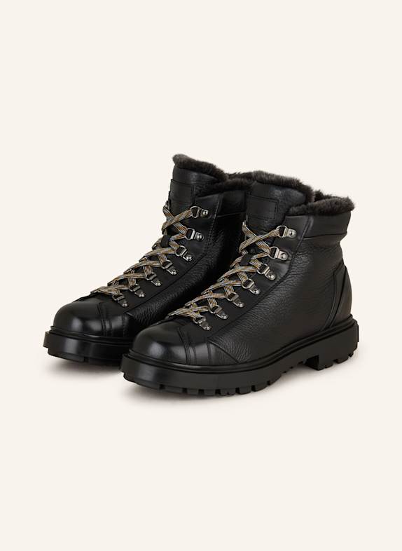 Santoni Lace-up boots FARAH BLACK