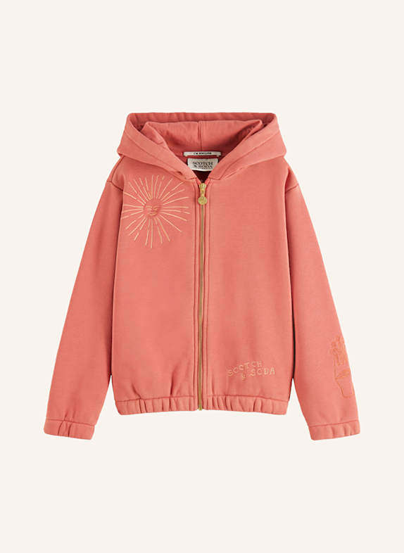 SCOTCH & SODA Mikinová bunda SVĚTLE ČERVENÁ
