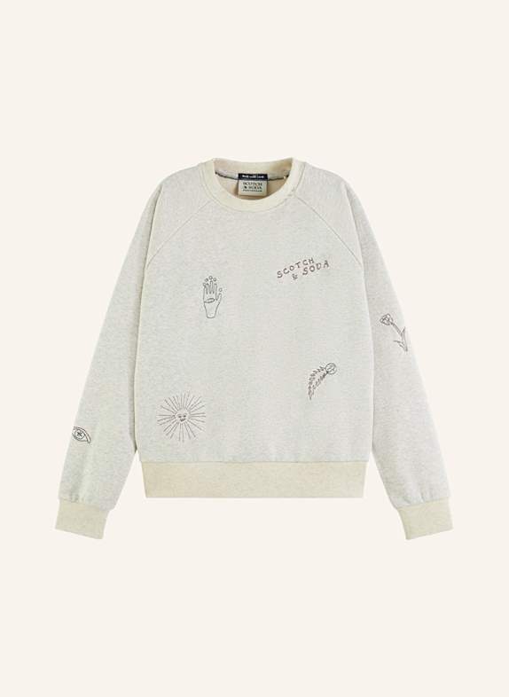 SCOTCH & SODA Sweatshirt HELLGRAU