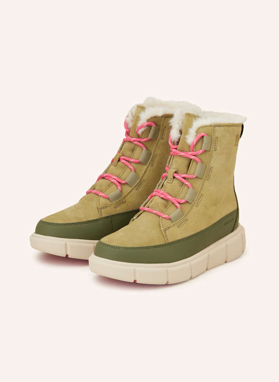 SOREL Schnürboots HELLGRÜN/ OLIV/ PINK