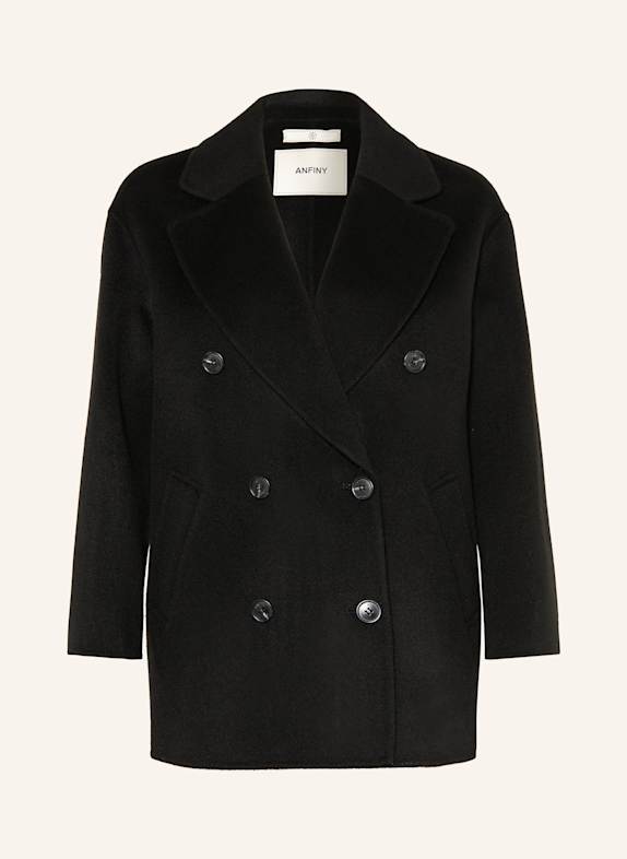 ANFINY KATE pea coat BLACK