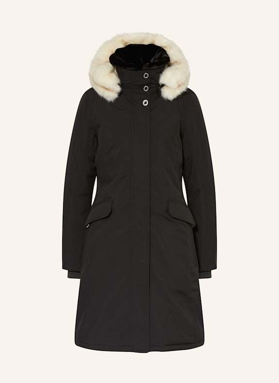 WELLENSTEYN ENTERPRISE CLASSIC LONG parka with DUPONT™ SORONA® insulation and detachable faux fur BLACK